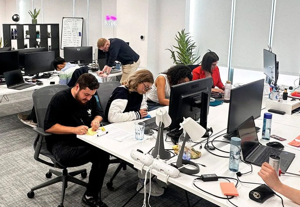 The bots for that team at work in the London office